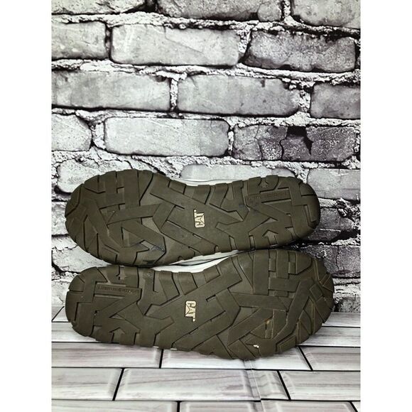 Caterpillar CAT Ivory Canvas Fabric Lace Low Top Work Shoes Men’s Sz 8M US/41EU - Picture 15 of 16